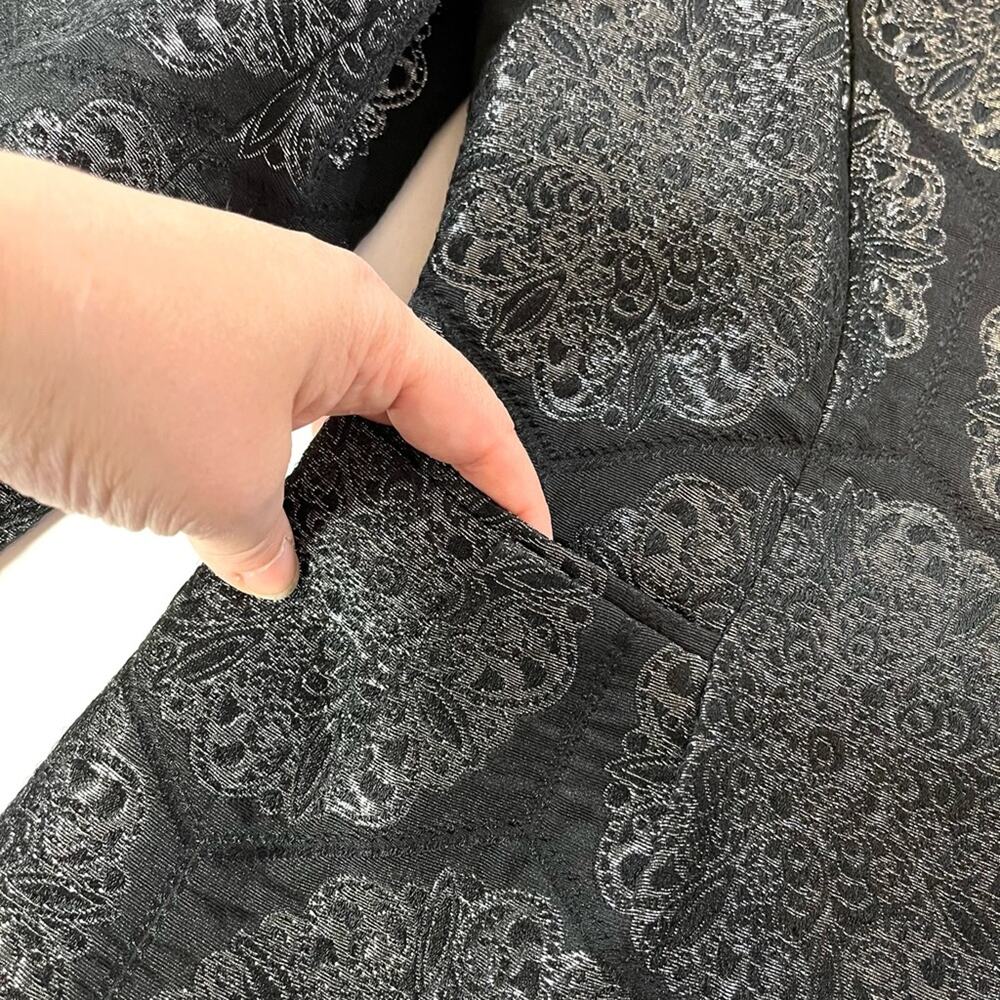 Albert Nipon Vintage Metallic Print Three Button … - image 6